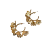 Gold Plated Floral Hoop Earrings